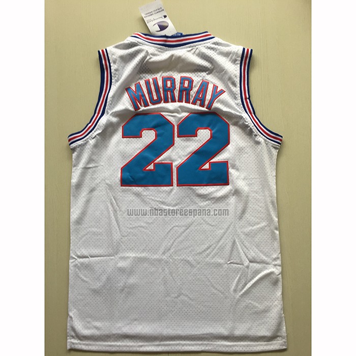 Camiseta Tune Squad Bill Murray NO 22 Blanco